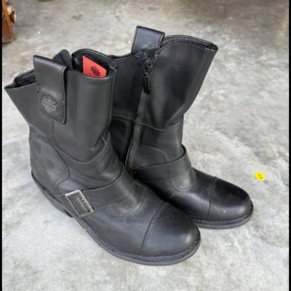 Black Harley Davidson Women’s Boots 10